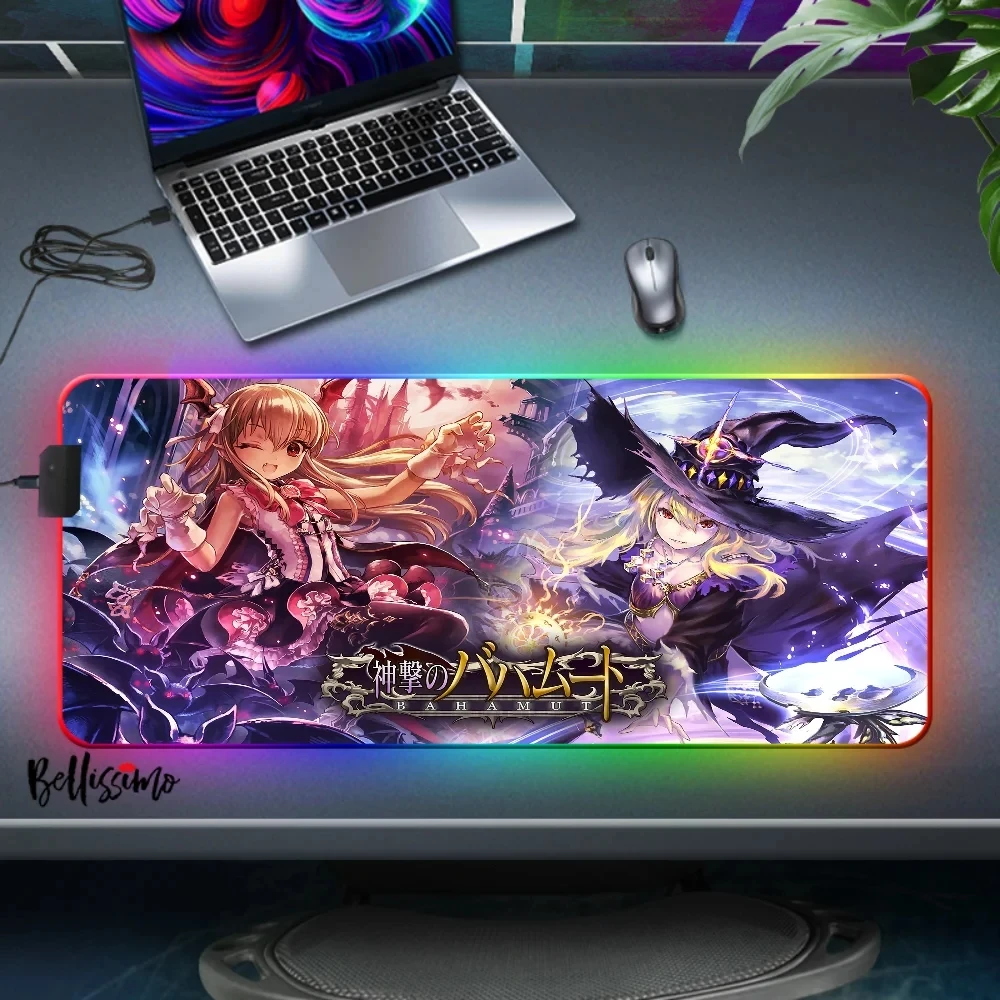 

Anime RGB Shadowverse Tapis De Souris Large Mousepad XXL Gaming Accessories Mausepad LED Mause Pad No-slip with Backlit Mausepad