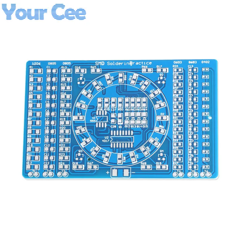 DIY SMT SMD Component Soldering Welding PCB Practice Board Running Water Light Kit DIY Electronica (5)