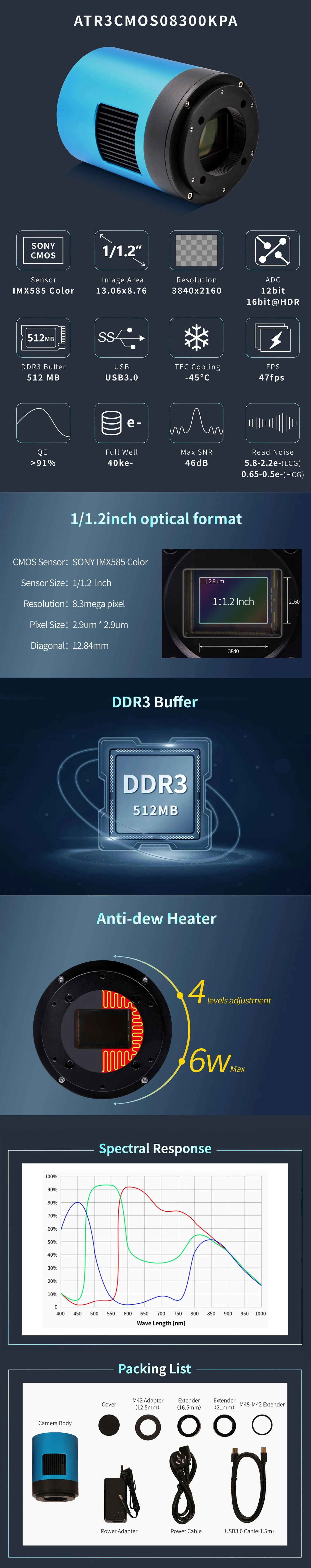 S1b65efee59744fa2959a9dbd33e6f666o RisingCam kolorowy 8.3mp HDR imx585 1/1.2 "USB kamera teleskop astronomiczny kamera astronomiczna z chłodzeniem ATR3CMOS08300KPA