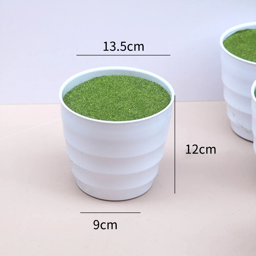 White Decorative Thick Plastic Flower Pot for Home and Garden Decor