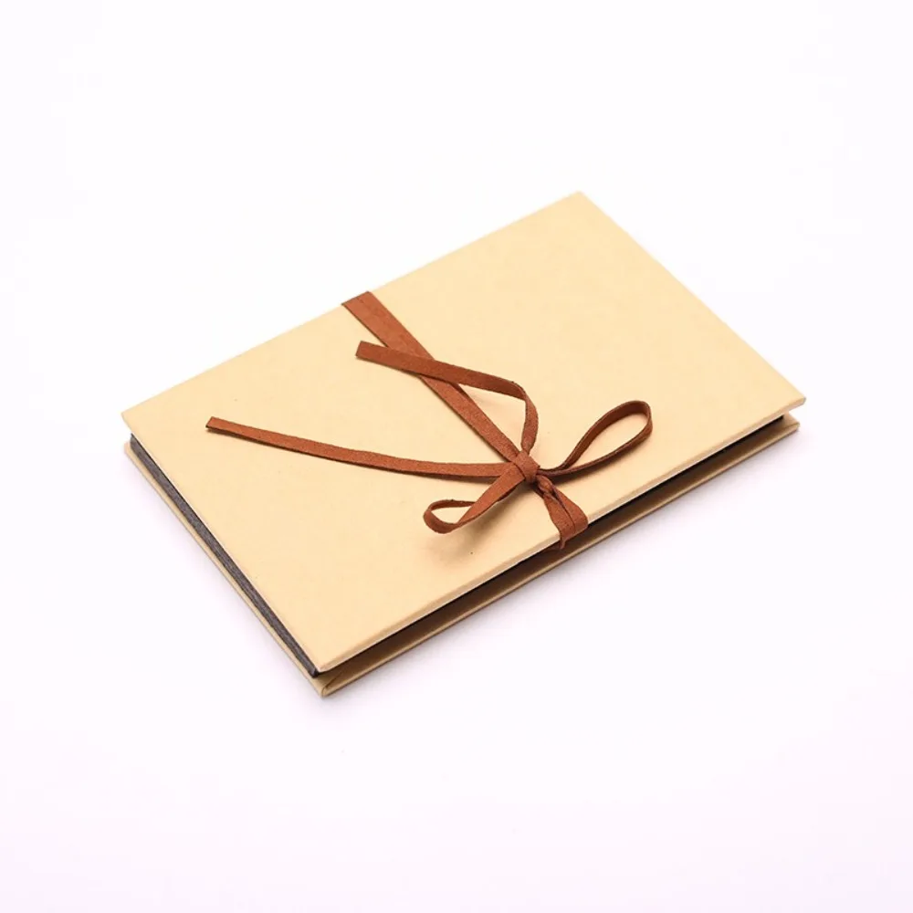 High Quality Kraft Paper Accordion Photo Album 16 Pages Folding Type Idol Photo Card Holder Adhesive style Diy Album Gifts
