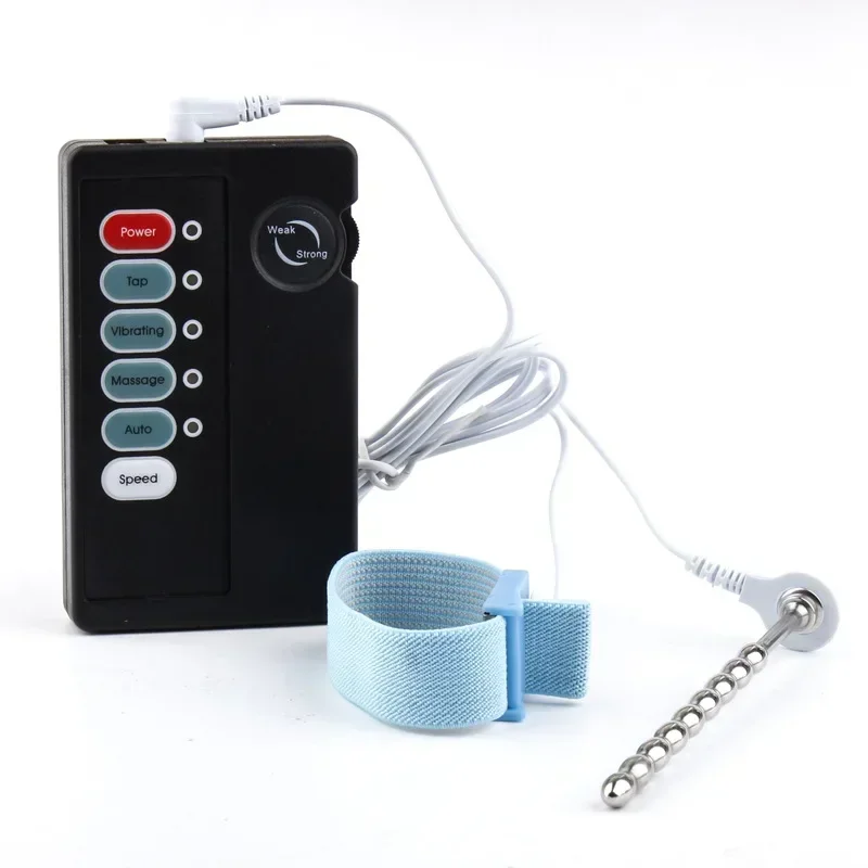 Medical Conductive Penis Plug With Penis Ring Chastity Catheter Electro Stimulate Urethral Dilator Sounding Sex Toys For Men