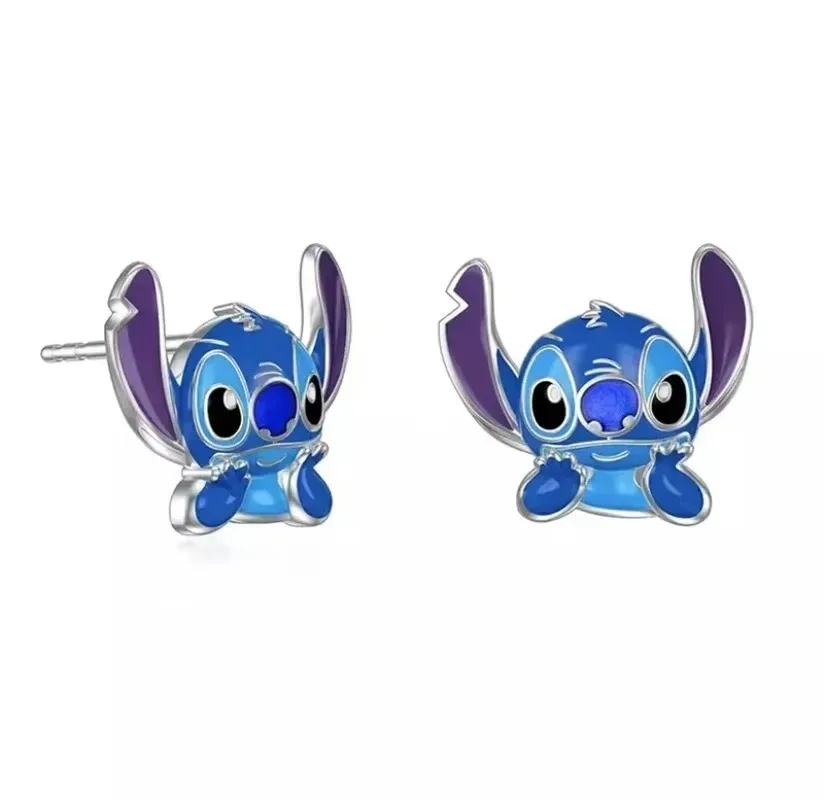 Disney Cartoon Lilo & Stitch Ear Pendants Kawaii Stitch Metal Earring Delicate Female Jewelry Accessories Girl Cute Earrings