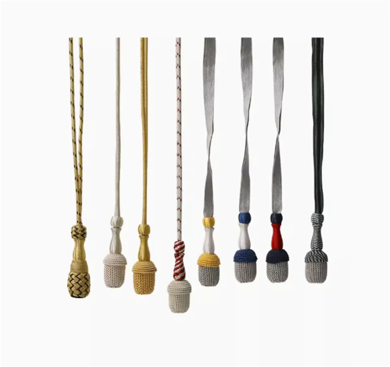 Fine replication of metal wire sword tassels and sword knot props in Germany and other countries
