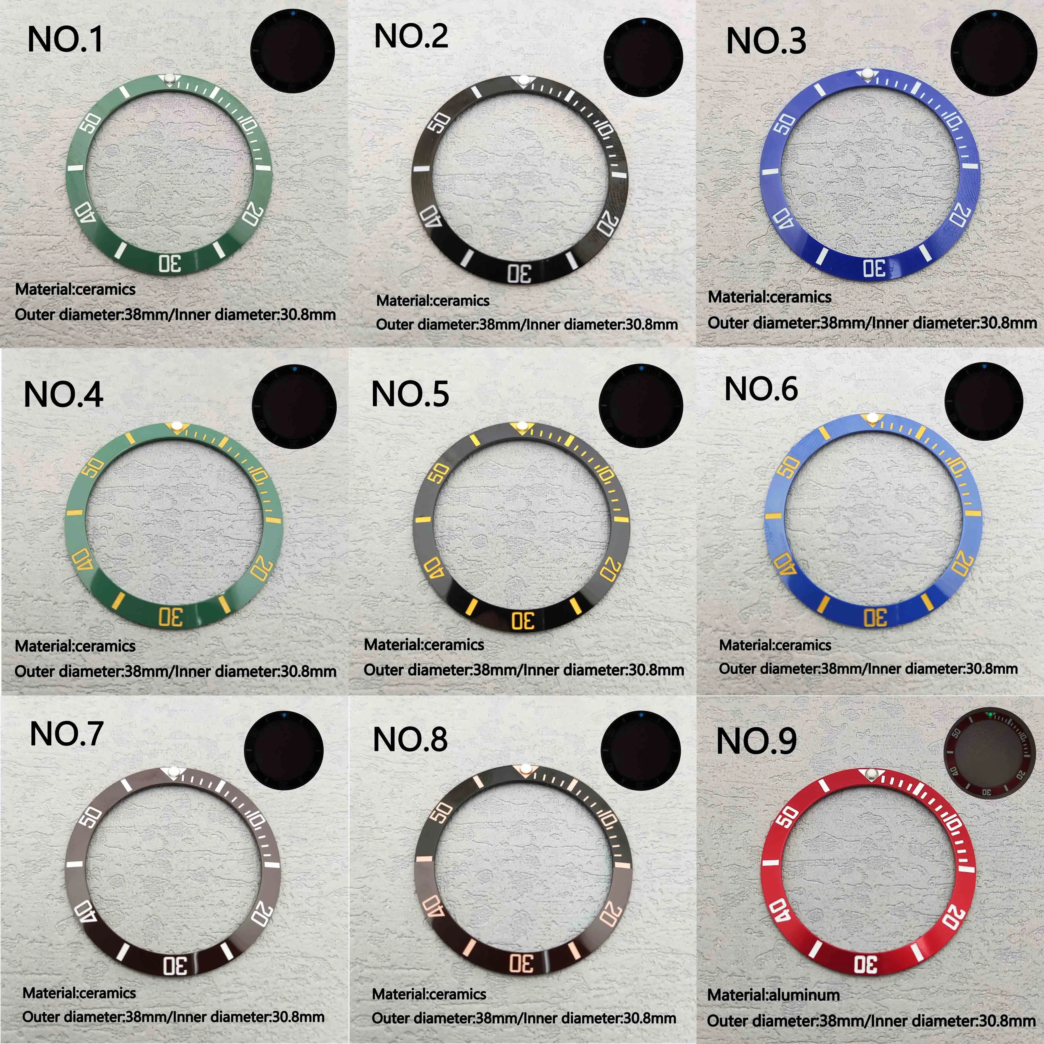 38Mm เซรามิค Bezel GMT และดำน้ำใส่40มม.นาฬิกานาฬิกาเปลี่ยนอุปกรณ์เสริม