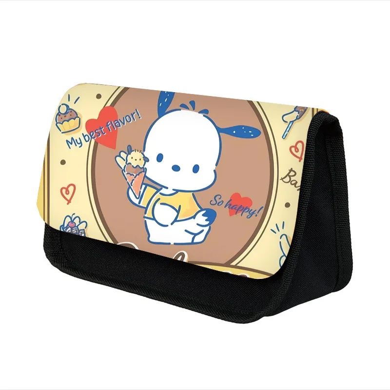 

Sanrio Pencil Bag Anime Figure Pochacco Pen Storage Bags Cartoon Cute Stationery for Kid Student Large Capacity Pencil Case Gift