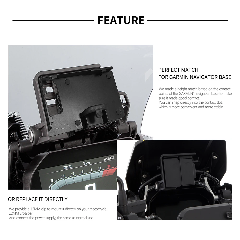 For BMW GS 1200 R1250GS LC Adventure R1200GS F850GS F750GS F900XR Wireless Charger USB Navigation Bracket Mobile Phone Holder