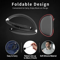 MZYMI Foldable Bluetooth Headset Lightweight Retractable Bluetooth Headphones Noise Cancelling Stereo Neckband Wireless Headset - Image 3
