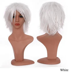 Vibrant Multicolor Synthetic Cosplay Wig - Short Layered Party Hair Extension - 12inch (White)