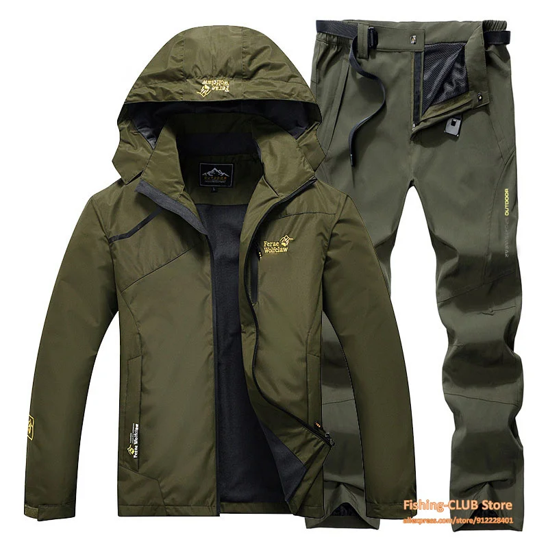 

Summer Fishing Suits Fishing Wear Men Spring Autumn Thin Fishing Clothing Hooded Sports Hiking Fishing Jackets Outdoor Clothes