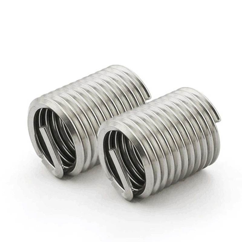 2-50pcs M2 M2.5 M3 M4 M5 M6 M8 M10 M12-M24 304 Stainless Steel Helicoil Thread Repair Insert Coiled Wire Helical Screw Sleeve thread repair insert