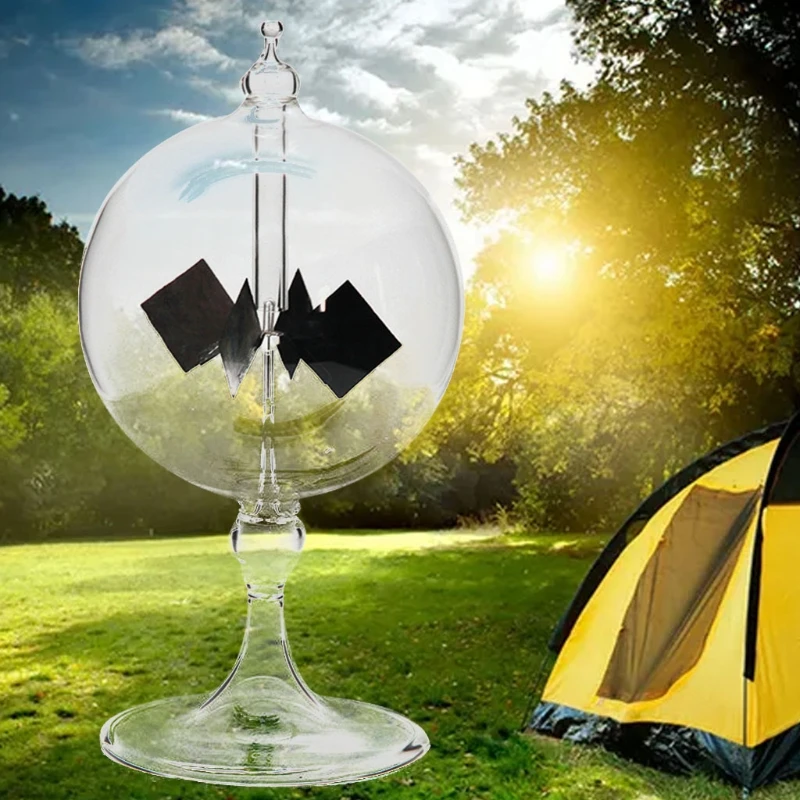 For Sun Light Energy Spinning Vanes Radiation Dosimeter Clear Solar Power Radiometer Glass Radiometer Science Education 3