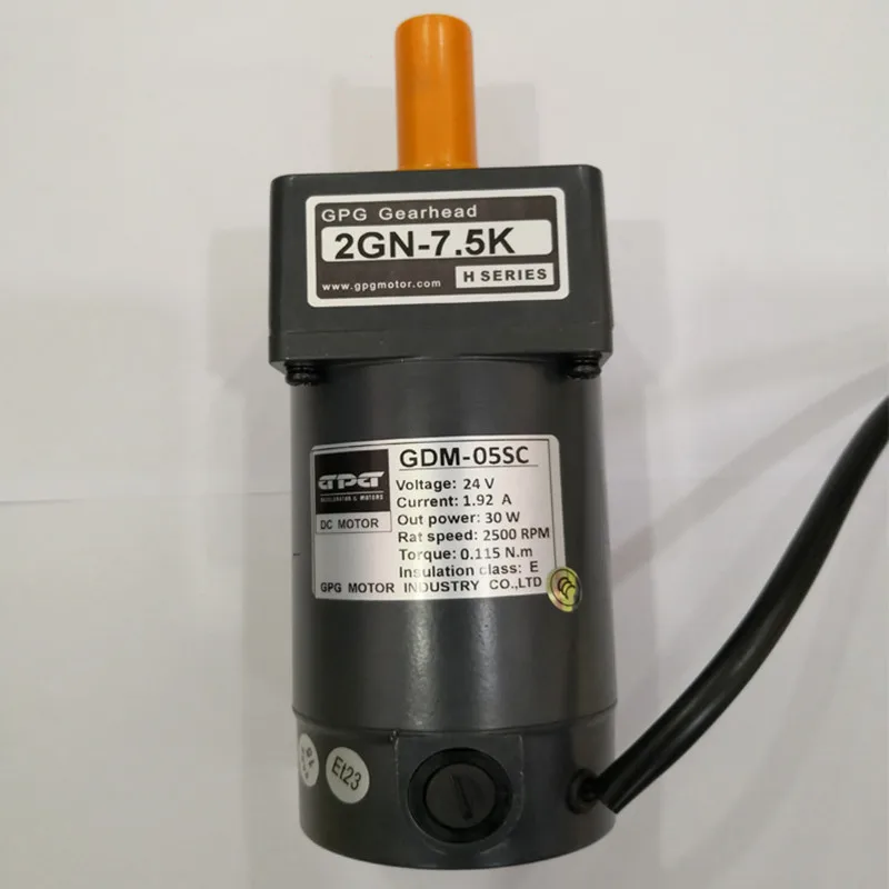 

30 Watts 24v GPG Manufacturer Dc Gear Motor With Gear The Output Speed 12 Rpm Gear Ratio 150:1 Gearhead Output Shaft Size Is 8mm