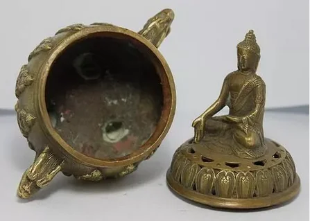 collectable Bronze Statues Dragon Kwan-yin Buddha Incense Burners /Censer Statue 2