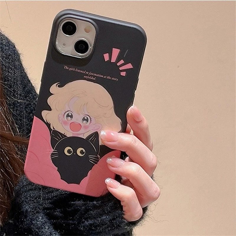 Silicone Phone Case Black Cat Phone Case For Iphone 14 13 12 11