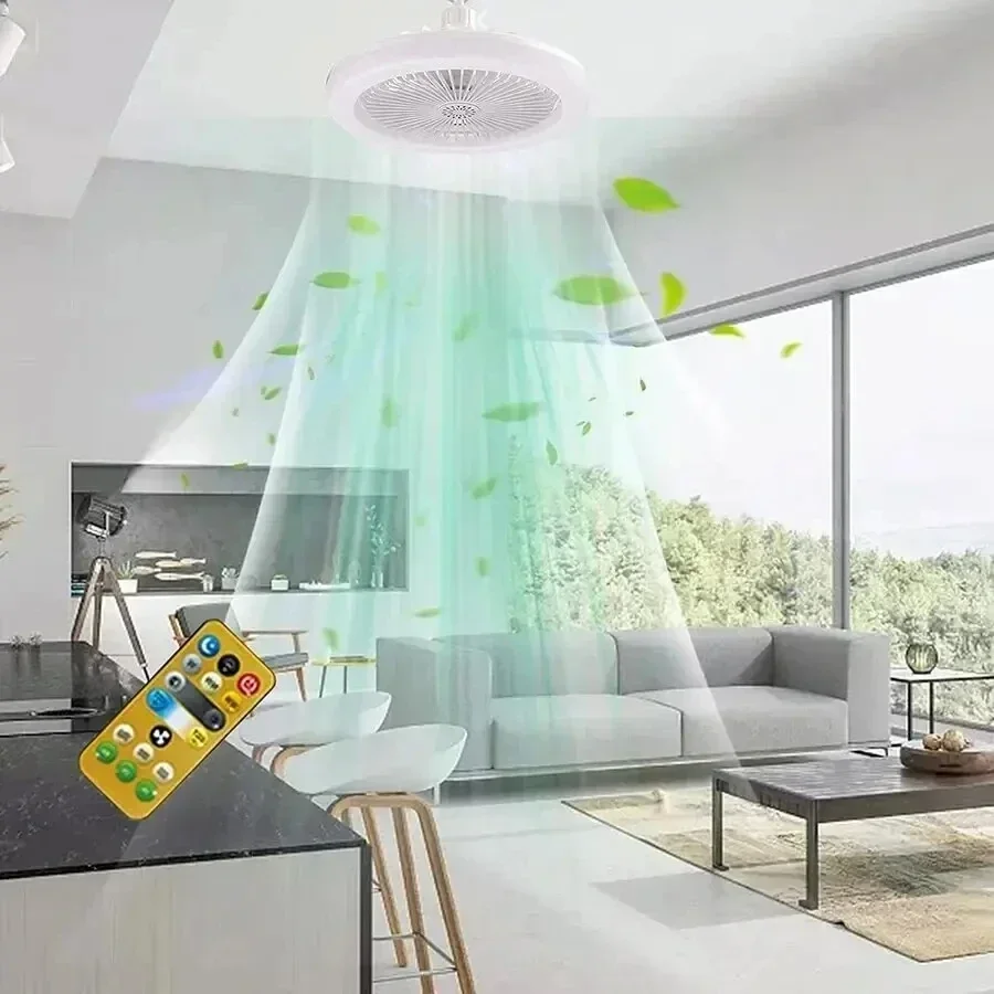 Ceiling Fan Smart 3 In 1 Ceiling Fan With Remote Control Lighting E27 Conversion Base 85-265v Lighting Base Suitable for Bedroom and Living ceiling fan