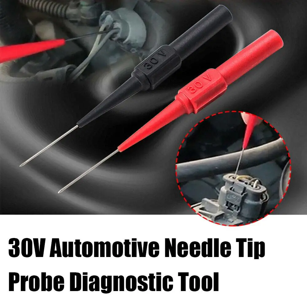 

30V Car Multimeter test Tip Probes Diagnostic Tool Tester Wire Needle Piercing Tip Back Repair Accessiries Insulation Exten I7O2