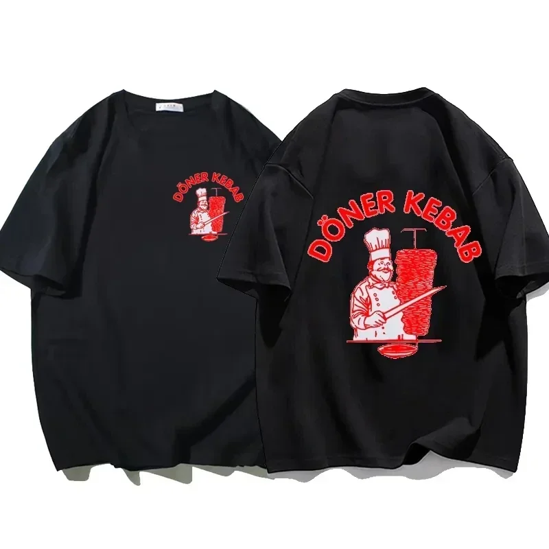 Summer Sporty T-Shirts Doner Kebab Print Pure Female Clothing Short Sleeve Tops Funny Women T Shirt Vintage Unisex Top Tees 2