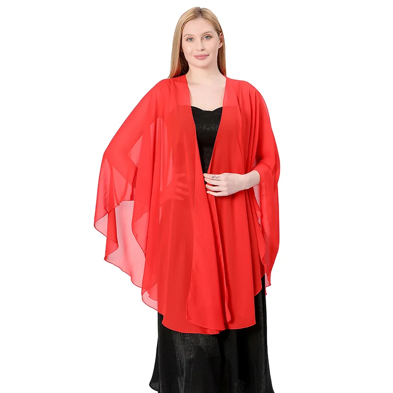 

Chiffon Cape Bolero Women Mariage Chalas Mujer Evening Wedding Bridal Jacket Wraps Marriage Accessories Bridal Cloak Boda Shawl