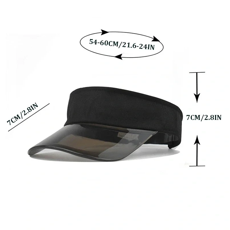 Sun Hat Sun Protection Hat Empty Top Hat Anti-UV Transparent Empty Top Summer Sun Hat Plastic PVC for Women Men Outdoor Sport Bicycle