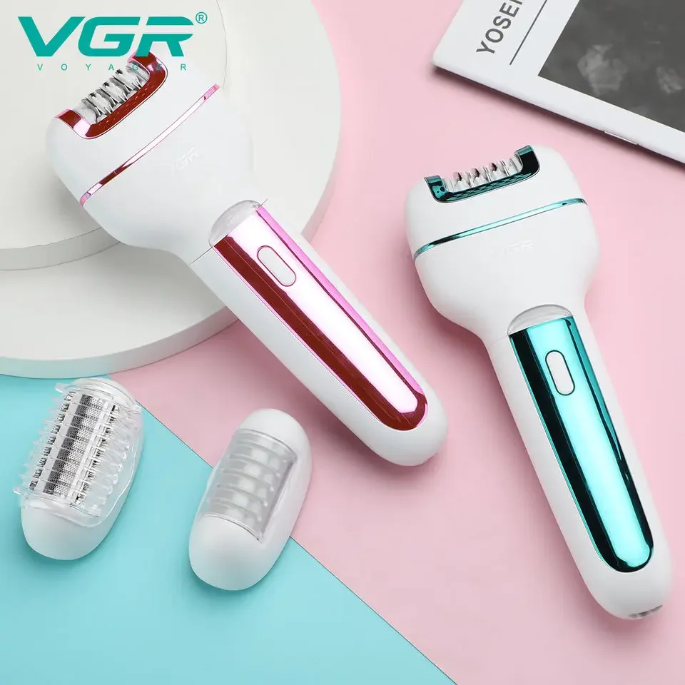 VGR Women's Epilator Electric Shaver For Women 3in1 Washable Trimmer Hair V-732 For Face Body Legs Underarms