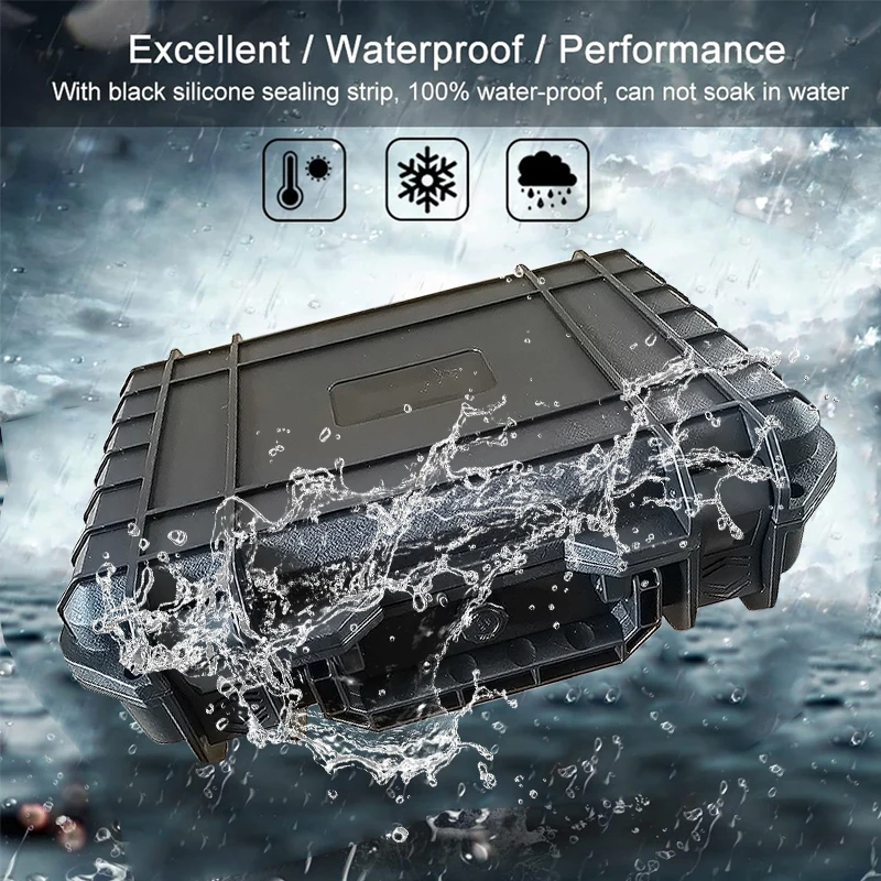 1pc Safety Instrument Tool Box Waterproof Hard Carry Case Bag Tool Case Sponge Protective Tool Storage Box Shockproof Hard Case 6