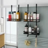Stainless Steel Shower Caddy Hanging Bath Shelves Bathroom Organizer Nail-free Shampoo Storage Shelf Rack Bathroom Basket Holder 3