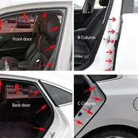 Car Door Seal Strip Rubber Double Layer Sealing Protector Weatherstrip Waterproof for Car Door Glass Window Door Hood Trunk 2