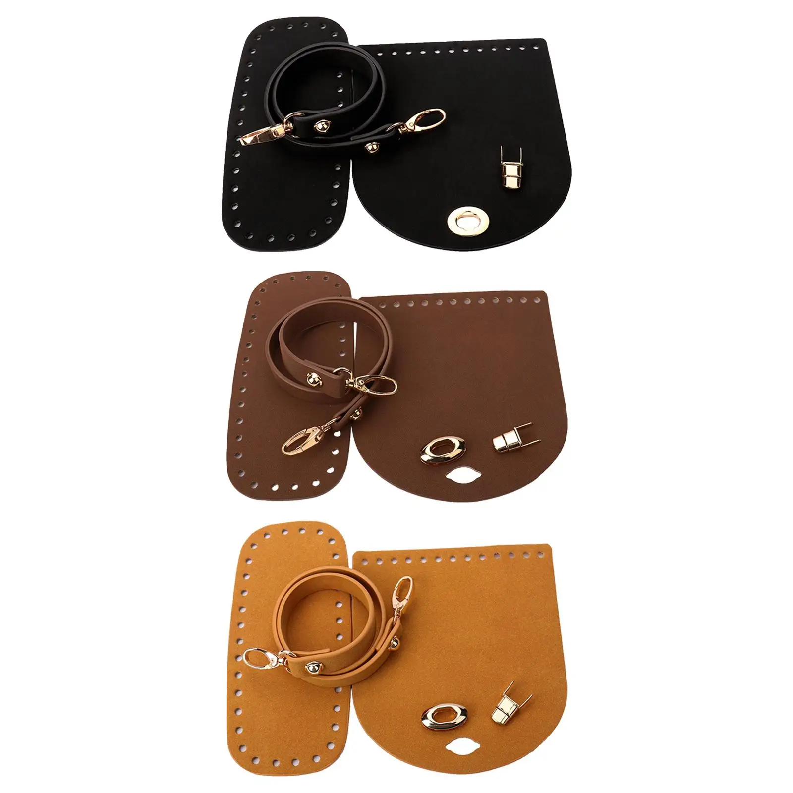 

PU Leather Practical with Hole Handwoven Shaper Pad Lightweight Crochet DIY Bag Knitting Set for Shoulder Bag Handbag Bag Making