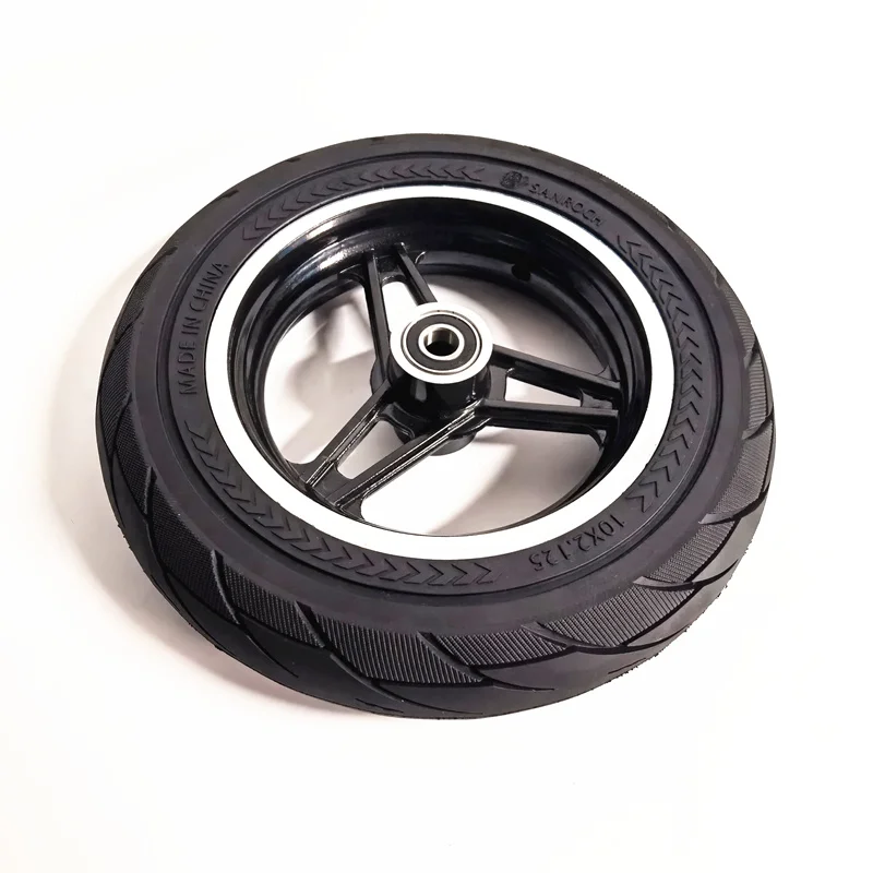 10 inch electric wheelchair front wheels 10x2.0 inner and outer tubes 10x2 tubeless solid tires