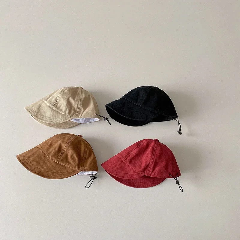 New Korean Fashion Kids Bucket Hats Boys Girls Visors Children Outdoor Sun Hats Children Hats Caps 1-6years Old