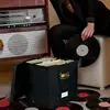 Vinyl Record Storage Box for up to 50+ 12-Inch Albums, Records Crate, LP Album Storage, Fabric Storage Boxes with Lids 3
