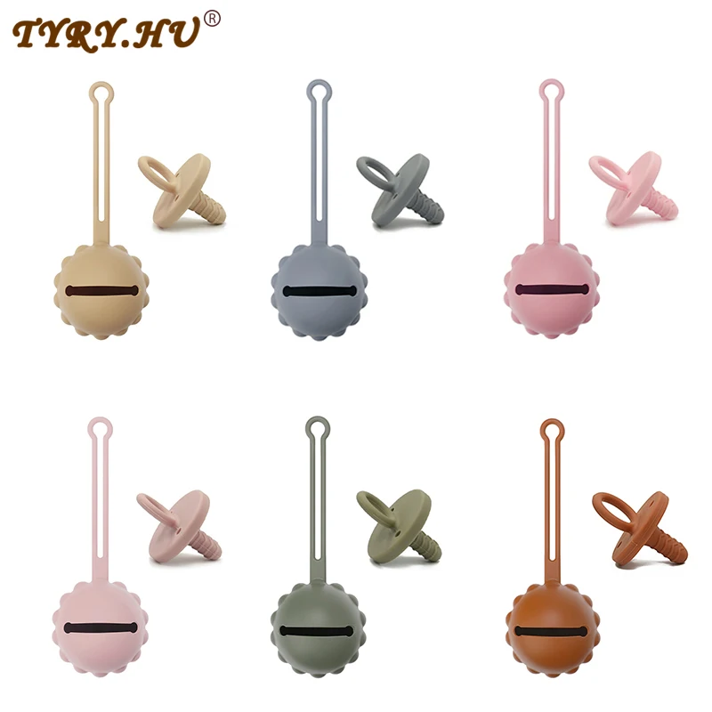Baby Silicone Pacifier Holder pacifier holder plastic pacifier box Container Box Infant Portable Soother Pacifier Chain Silicone Storage Box BPA Free TYRY.HU