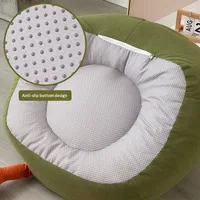 Designer Avocado Cartoon Kids Sofa Bean Bag Chair Single Seat Children Armchair Toddler Plush Nursery Playroom Balcony Green 4