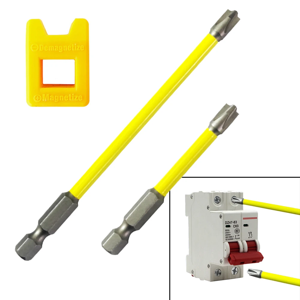 

FPH2 Special Slotted Cross Screwdriver Bit With Magnetizer Alloy Steel Drill Bit 65 110mm Length For Socket Switch Socket Panels