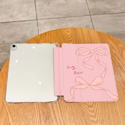 Charming Pink Bow Tablet Case with Anti - Drop Protection - Pro11 2020 (Clear)