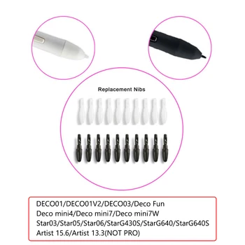 XP-Pen 배터리 프리 스타일러스 교체 펜촉, 표준 패시브 펜, P01, P03, P05 펜용 50 개