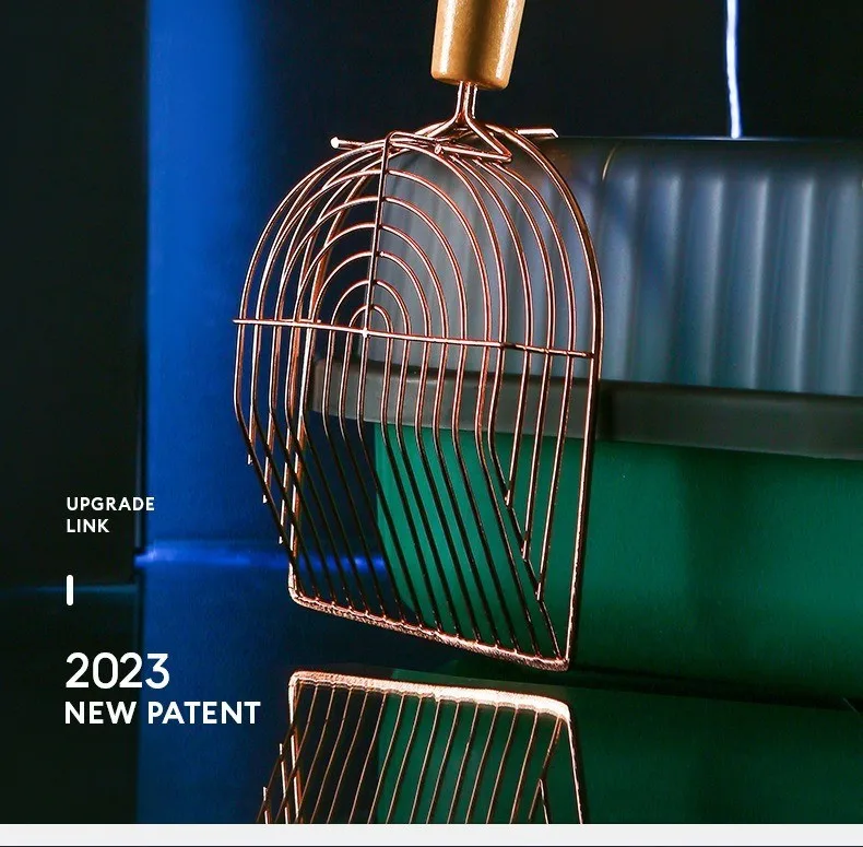 Self-Cleaning Cat Litter Shovel Stainless Steel Metal Scooper