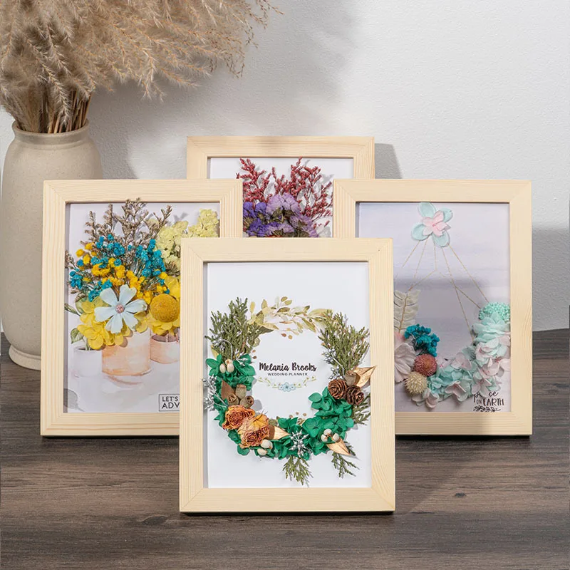 

3D Photo Frame Glass Specimen Holder Dried Flower Collection Display Craft DIY Real Dried Plant Decoration Desktop Ornaments
