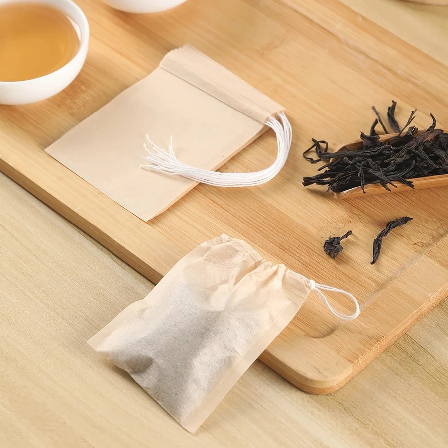 Disposable Tea Filter Bags Disposable Tea Bags 100 Pcs/Lot Multi Size Coffee Filter Paper Bag Pull Rope Tea Bag Disposable Tea Small Powder Filter Total Biodegradation