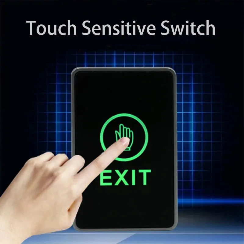 86*86mm/86*50mm Light Touch Switch Auto Reset Backlight Led Indicator Sensor Acrylic Panel Exit Button Access Control Accessory