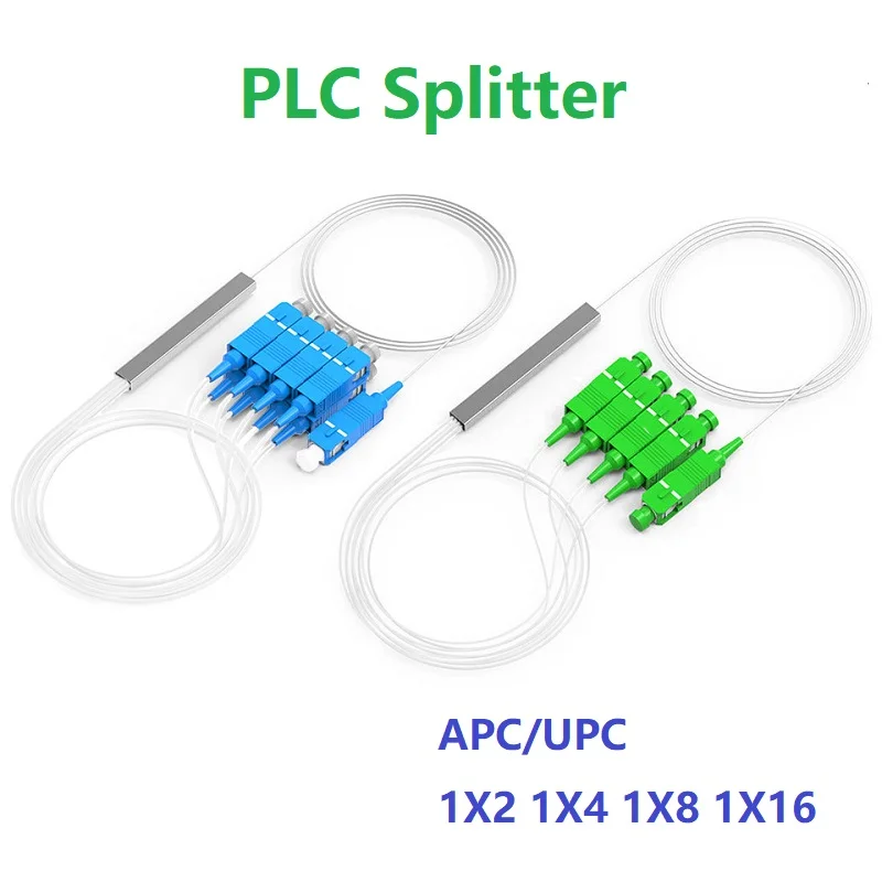 

10pcs/lot Splitter 1X2 1X4 1X8 1X16 PLC SC/APC SC UPC Fiber Optic Single Mode 0.9mm G657A1 LSZH 1m PVC