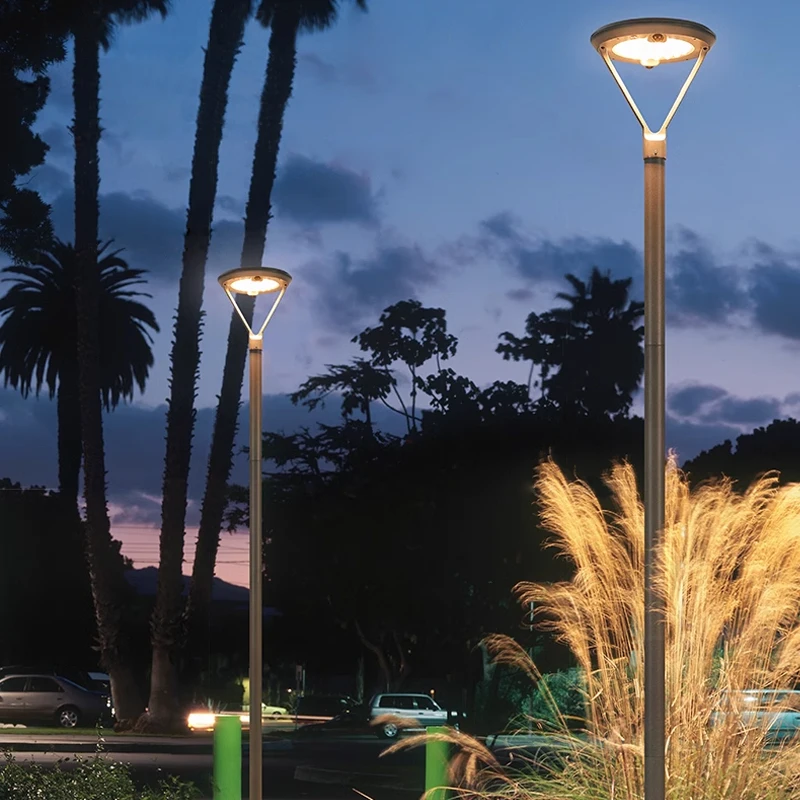 Solar Courtyard Light Outdoor Waterproof Villa Landscape Light Park Human Sensing Street Super Bright Garden High Pole