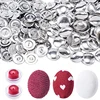 100 Sets Sewing Buttons Cover Kit 23Mm Metal For Art Crafts Sewing Notion Supplies, 7/8Inch Button Covers & Button Backs 1