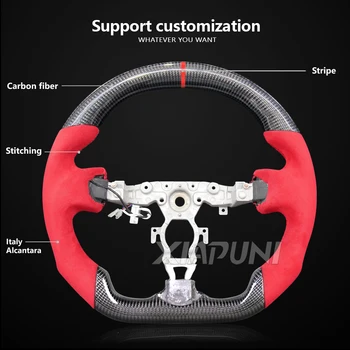 LED Carbon Fiber Steering Wheel For Nissan 370z Sylphy Infiniti FX35 2008-2011 FX37 FX50 QX70 2008-2019 Customized Racing Wheel - - Racext 9