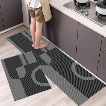 Tappetini da cucina per pavimento Camera da letto Soggiorno Tappeto lungo da comodino Tappeto morbido lavabile Zerbino antiscivolo per ingresso bagno 1