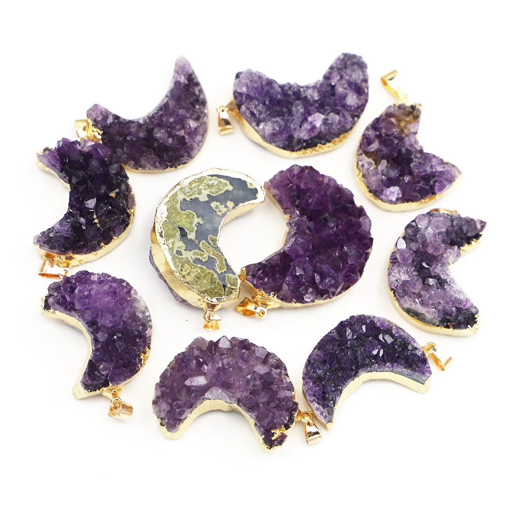 

6 шт./партия, подвески из натурального аметиста