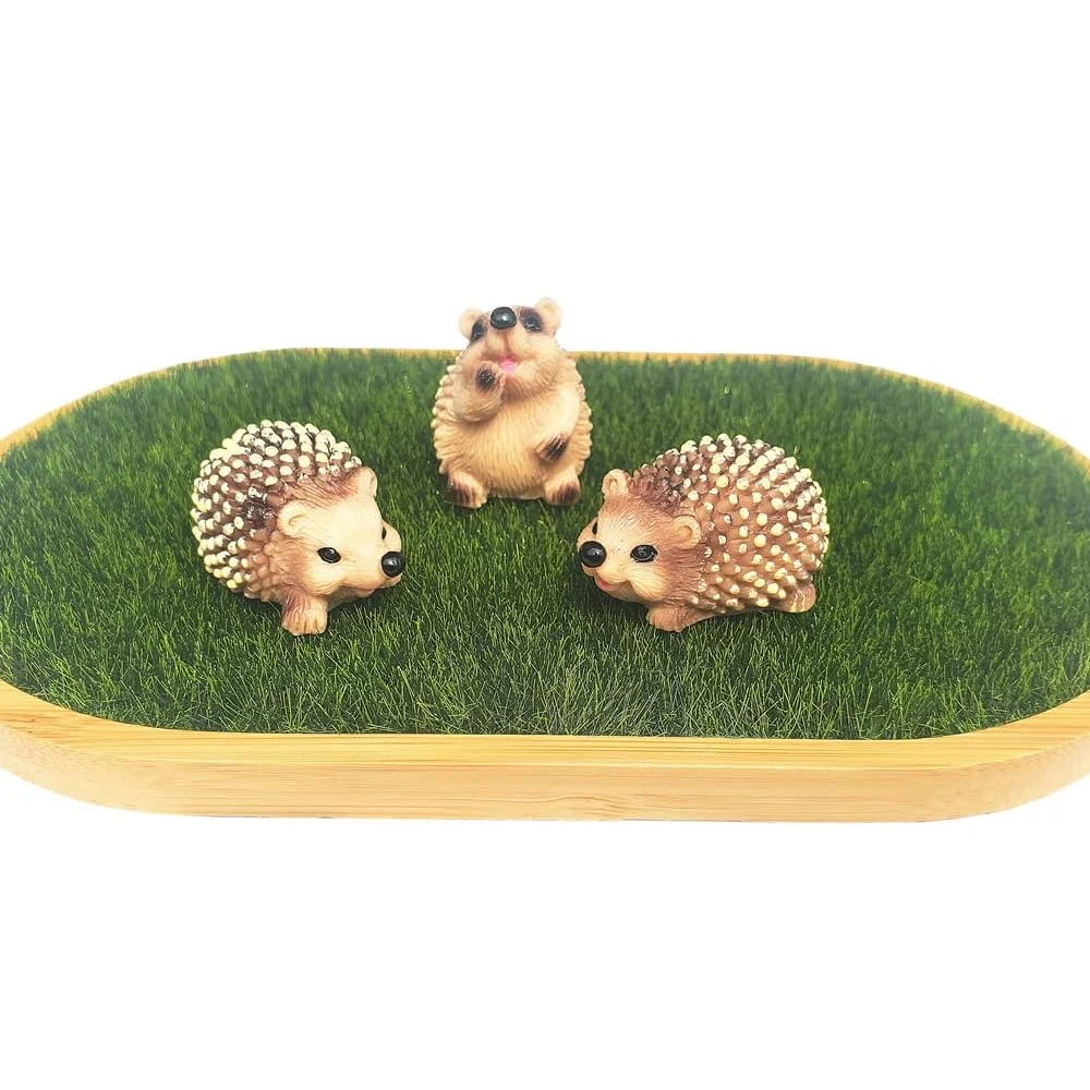 3/6pcs Mali Gyanta Sündisznó miniatures állítsa, aranyos Tündéri szép kerti Animal Díszítmény, Lombosmohák mikro Táj DIY kézműves decoratie