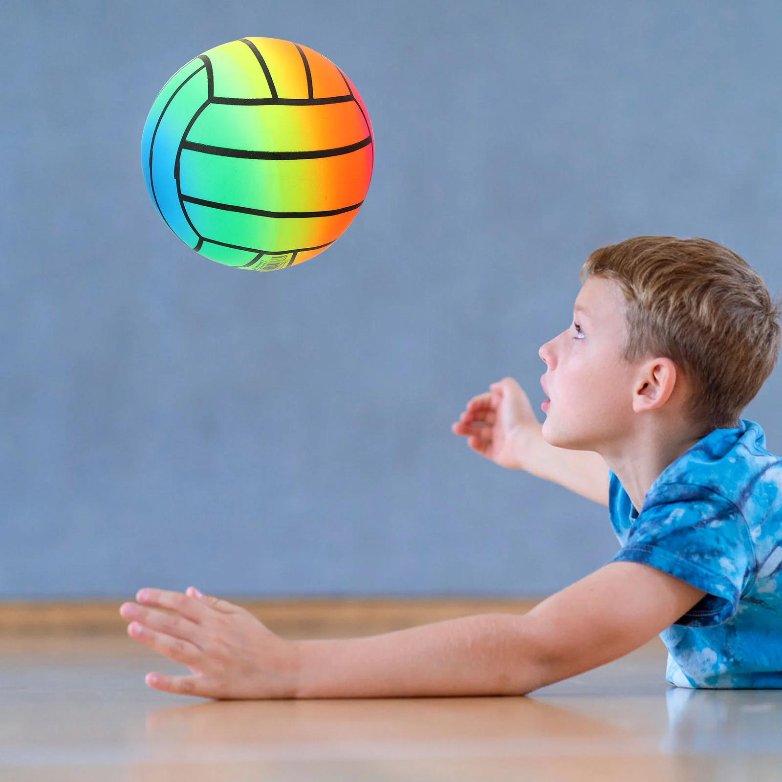 Thickened Rainbow Pvc Volleyball Children's Inflatable Indoor and Outdoor Sports Equipment Large Beach Balls