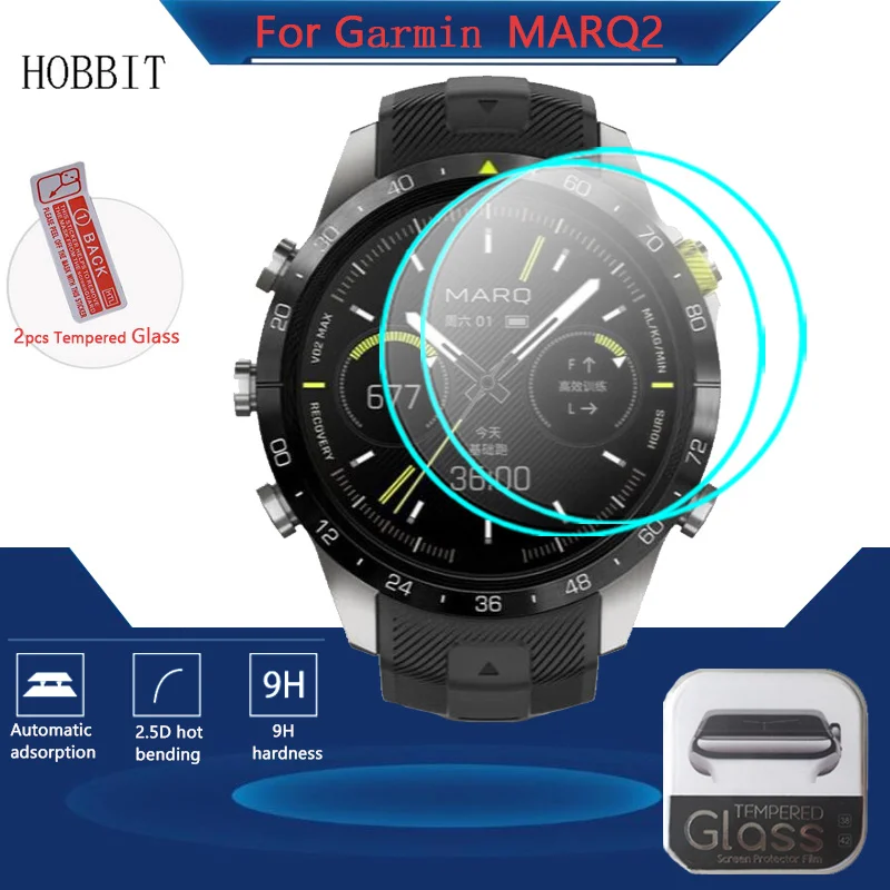 

2PCS Tempered Glass For Garmin MARQ2 Captain Athlete MARQ Gen 2 Smartwatch HD Clear Screen Protector Protective Cover Glass Film